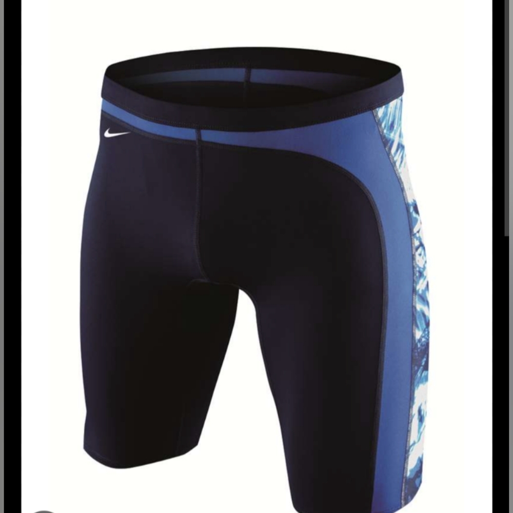 Nike Jammer swimsuit swim size 30 navy blue solar canopy swim team